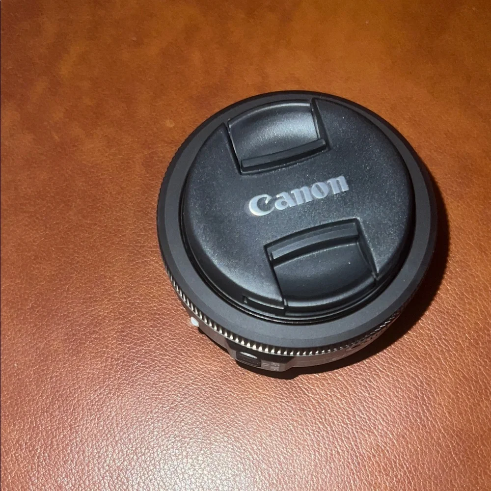 Canon EF-S 24mm Lens - Black and Gray